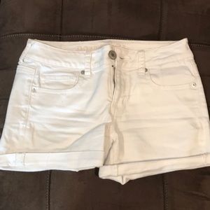 White jean shorts